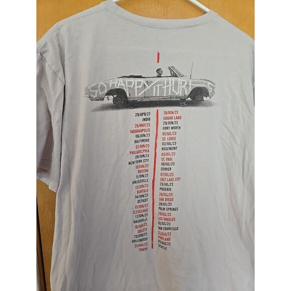 Bryan Adams So Happy It Hurts Tour T shirt Authentic Official Short Grey Sz L - Picture 4 of 5